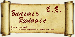 Budimir Rudović vizit kartica